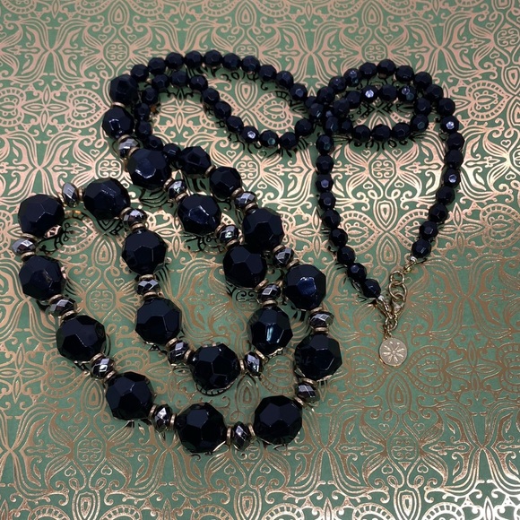 Isaac Mizrahi Live! Opaque Black Beaded Necklace - Picture 4 of 4